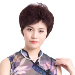 全頂式真髮☆中老年假髮 媽媽 女士☆真髮☆【017HBW】