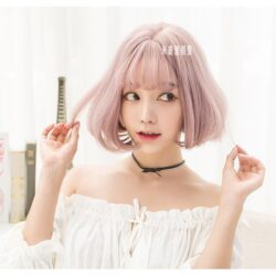 全頂式短髮 空氣瀏海 小中分 甜美梨花頭 可扎丸子頭【1656】