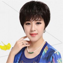 全頂式真髮☆中老年假髮 媽媽 女士☆真髮☆【77HH】