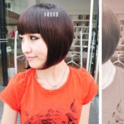 全頂式短髮☆ 齊瀏海 BOBO頭 修臉款 短髮【8009】