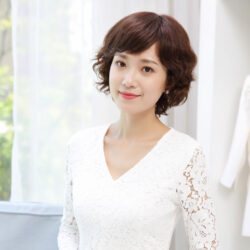 全頂式中老年真髮☆氣質媽媽女士熟女☆短捲髮【A43HBW】