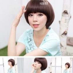 全頂式短髮☆俏麗齊瀏海BoBo頭 修臉款 短直髮【BOBO002】