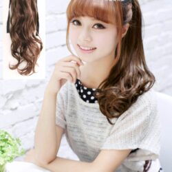 綁式捲馬尾☆大波浪捲45CM☆【DY611】