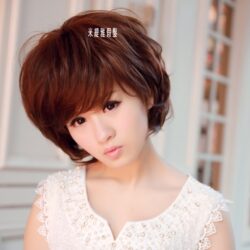 全頂式短髮☆性感微捲大波 層次感 ☆短捲髮【GWD0004】
