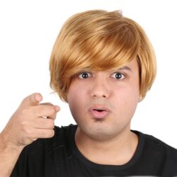 表演用假髮【KP25】【琥珀金色】☆cosplay 動漫 美男 歐美 洋男 舞台