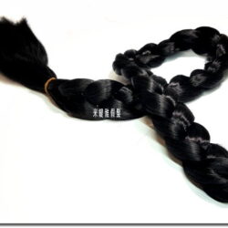 表演用假髮 髮辮 麻花辮 粗辮 大髮辮 舞台 道具☆☆【MI001】【深黑】