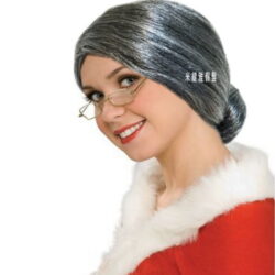 老奶奶 老婆婆 老太太 老太婆 媒婆 頭套 舞台 表演用 【POPO3花白】【中分】