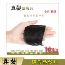 10公分真髮墊髮片☆告別趴趴頭 墊髮根澎髮神器 墊頭頂 墊腦勺 /小面積☆ 【U10】