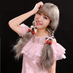 全頂式長捲髮☆小中分 大頭皮 空氣瀏海 米粉燙 玉米燙 小捲度 捲髮【X407】