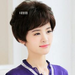 全頂式中老年假髮☆氣質媽媽女士熟女☆短捲髮【XML004】