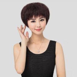 全頂式真髮☆蓬鬆玉米燙 錫紙燙 中老年假髮 媽嗎 熟女☆真髮☆【ZF081】